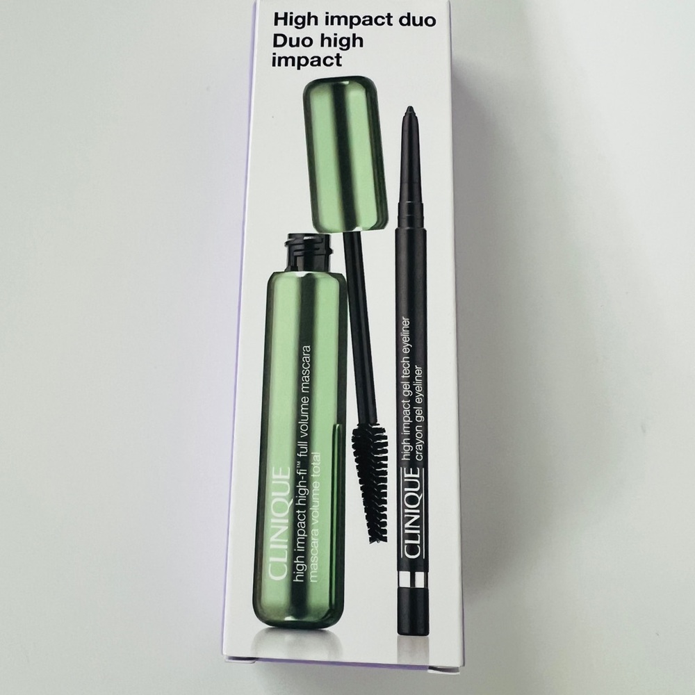 Clinique High Impact Duo mascara and gel tech eyeliner. NEW NEVER USED.